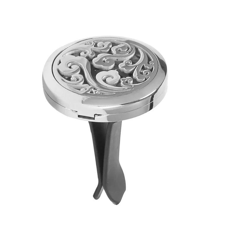 

B64B-3X Автомобильный диффузор с эфирным маслом для ароматерапии и 30 сменными фетровыми подушечками, освежитель воздуха из нержавеющей стали