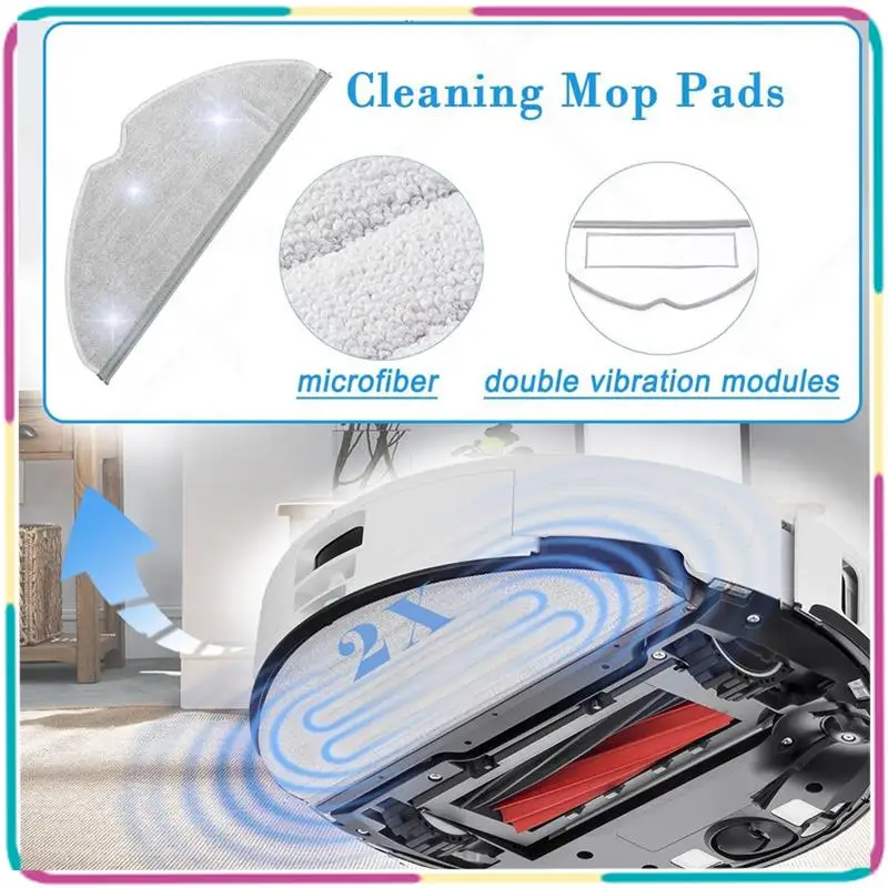 

B13C For Roborock S8 Pro Ultra Robot Vacuum Cleaner Parts Dust Bag Main Side Brush Hepa Filter Mop Pad Accessories