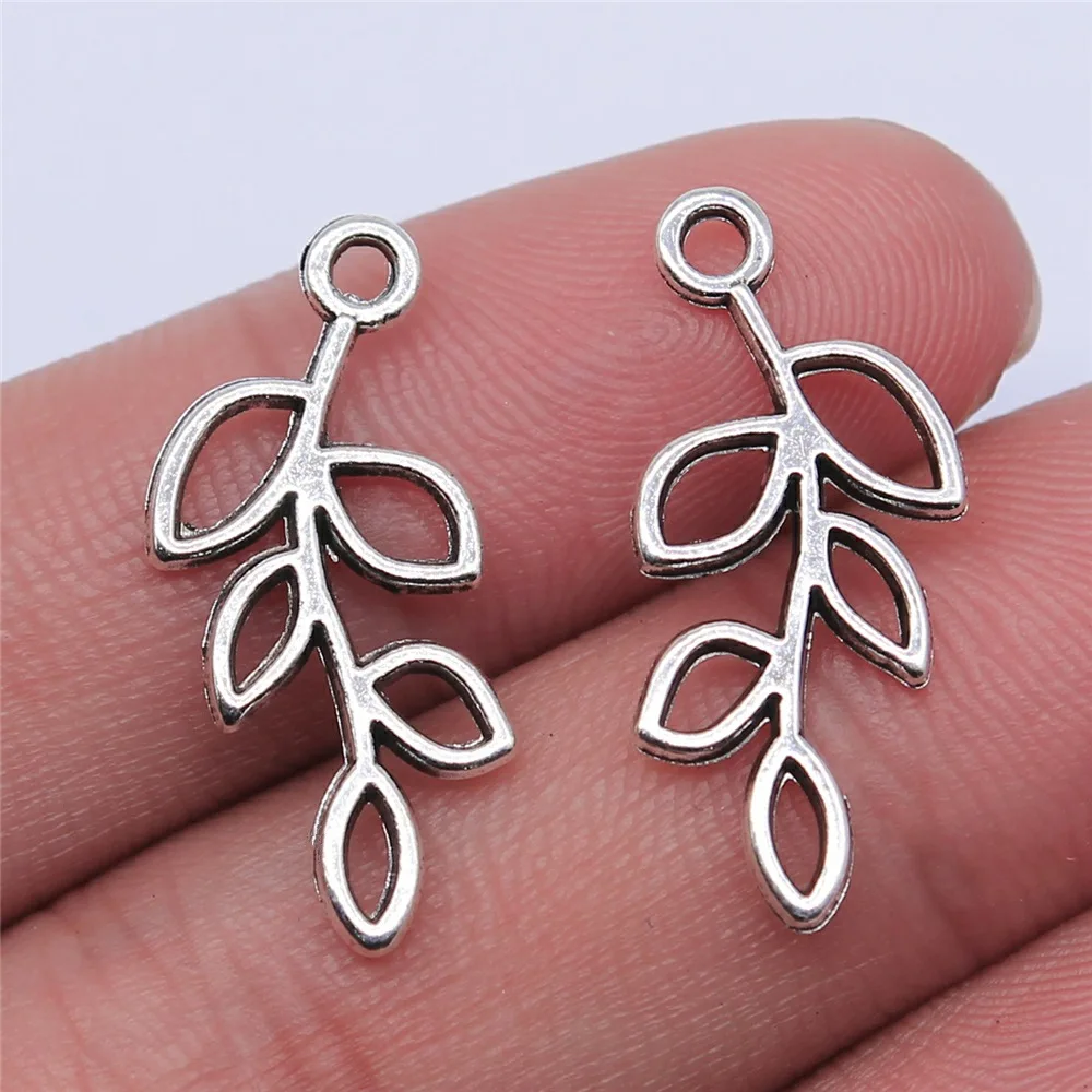 10pcs Flower Branch Charms for Jewelry Making
