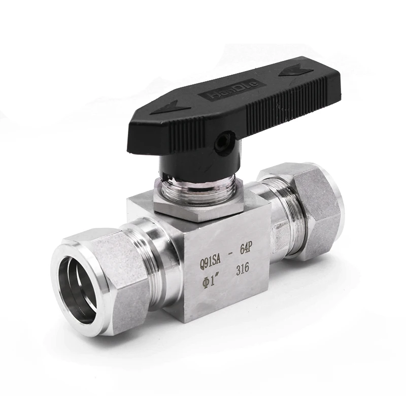 

3-25 мм 1/8 "-1" компрессионная трубка из нержавеющей стали 304 316, переборка, запорный шаровой клапан 915 фунтов на квадратный дюйм Q91SA, инструмент для выключателя источника воздуха