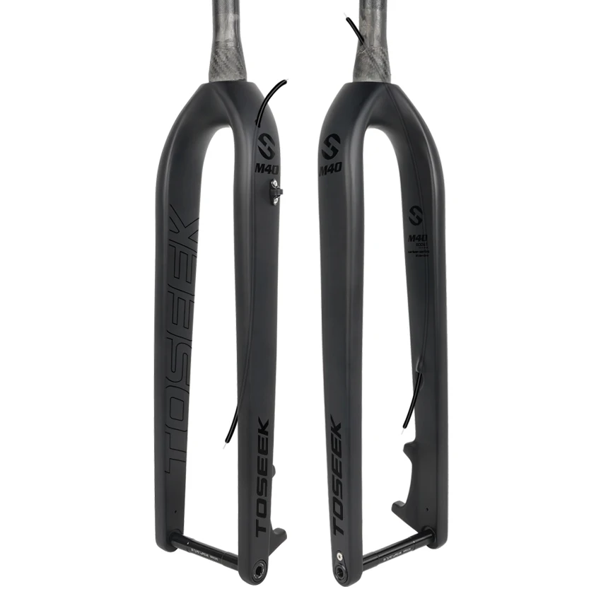 M40 MTB Full Carbon Fiber Bicycle Front Fork 27.5/29 er Integrated Through Axle Fork 15x110mm Bicycle Power Fork