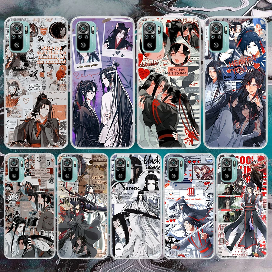 Mo dao zu shi mangaソフトフォンケース,xiaomi redmi note 10, 10s,11, 11s,11t,9s,9 t,8t,8 12、11eプロプラス、7、6、5