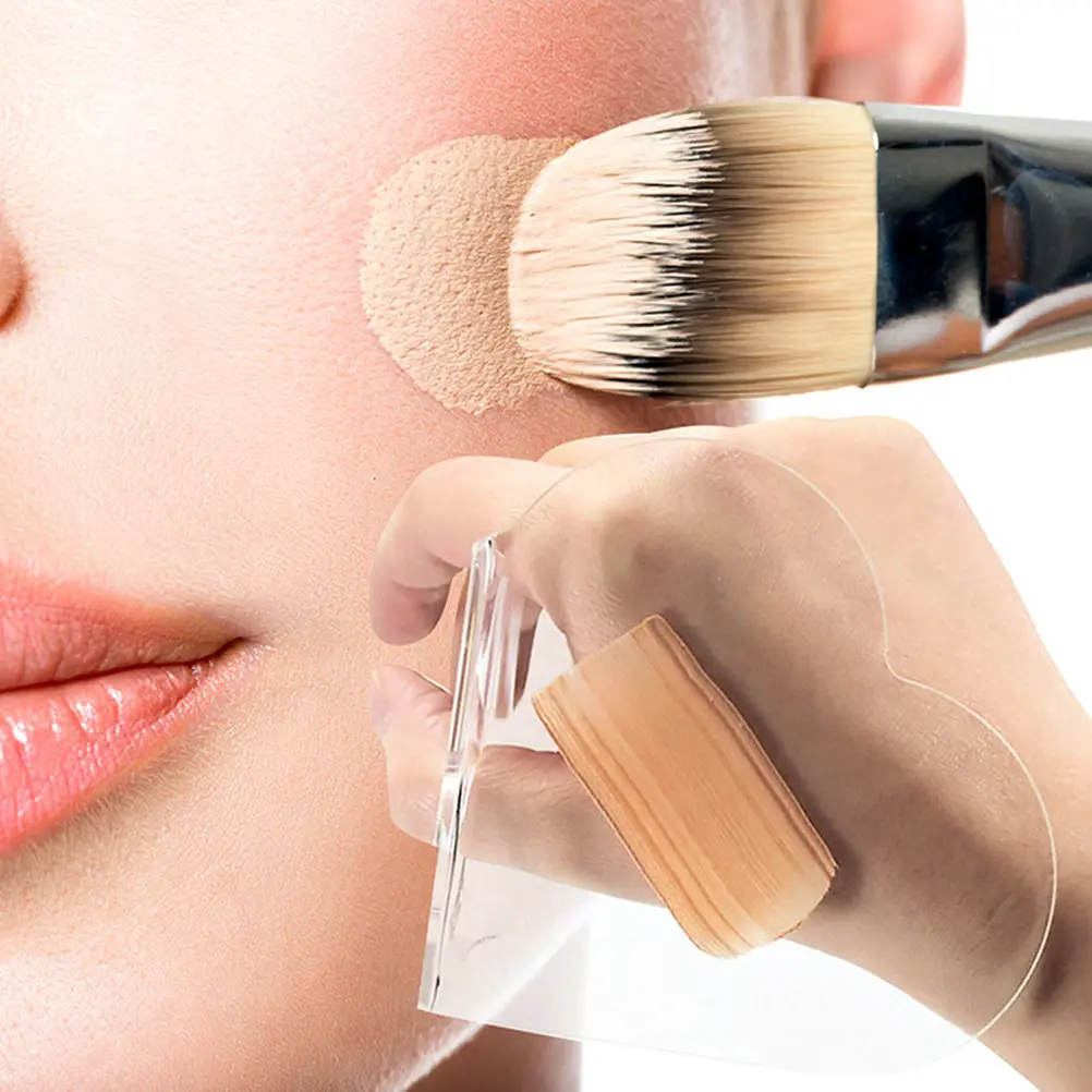 

Набор: акриловая палетка для смешивания макияжа в форме сердца, лопатка из нержавеющей стали, компактный лоток для смешивания