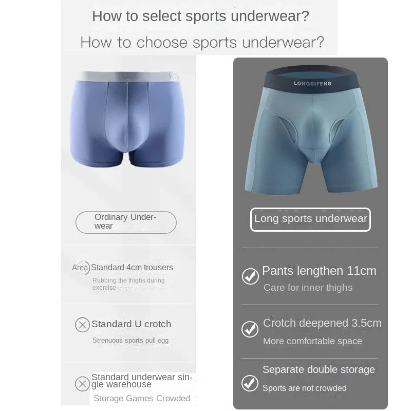 Thin Underwear Men Boxers Long Leg Boxer Shorts Cotton Breathable Underpants Sexy U Pouch Male Panties Ropa Interior Sex Hombre