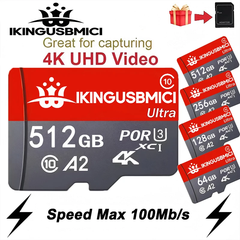 32gb 64gb 128gb 256gb 512gb Mini Sd Card for Smartphone Original Class10 Sd Camera Flash High Speed Quality Durable High Quality