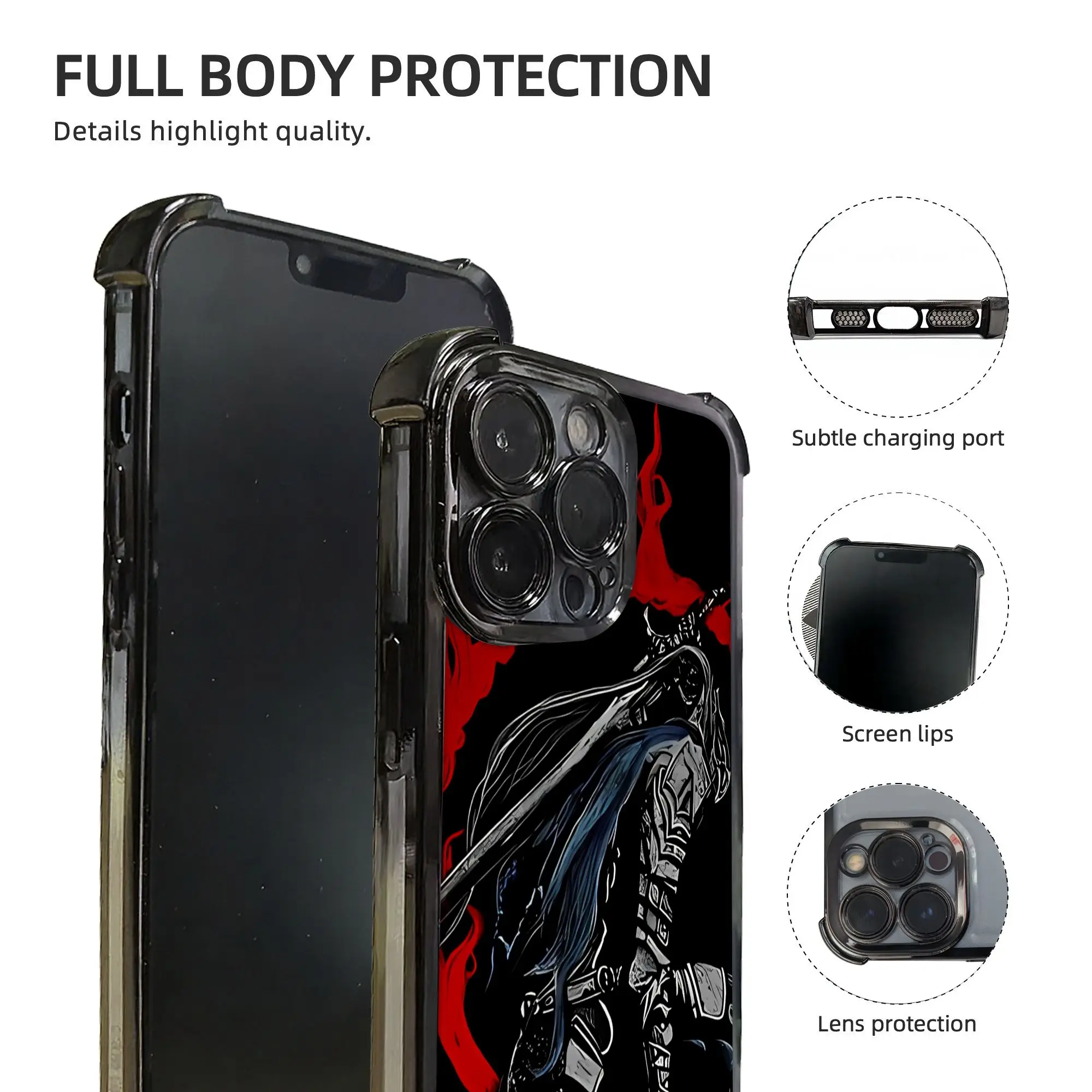 Artorias The Abysswalker Dark Phone Case DDark Souls Electroplating Process IPhone Various Models - view 5