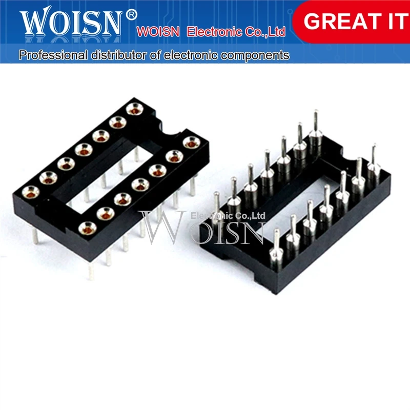 IC socket integrated block in-line DIP single-chip microcomputer chip round hole base sub 14P narrow