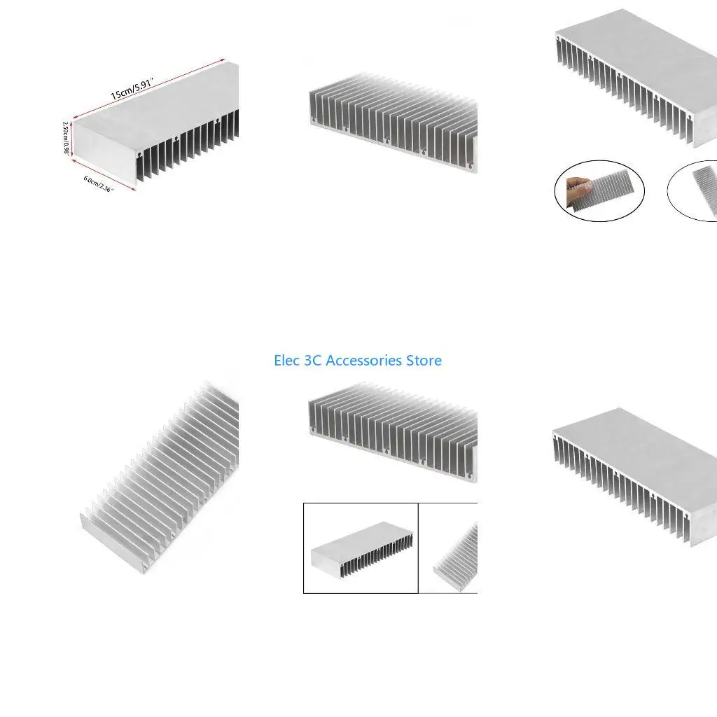 Y51A 1PcAluminum Heatsink Radiator Extruded Profile Heat Sink for Electronic Chipset