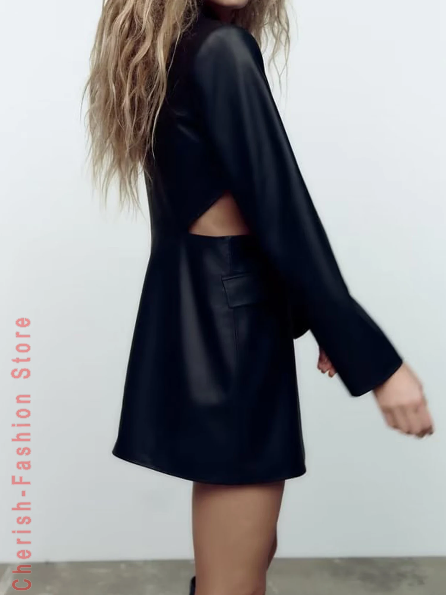 女性用合成皮革ジャケット,ヴィンテージ婦人服,シングルボタン,長袖,ブレザーポケット,黒のスーツコート,ベルト付きコート