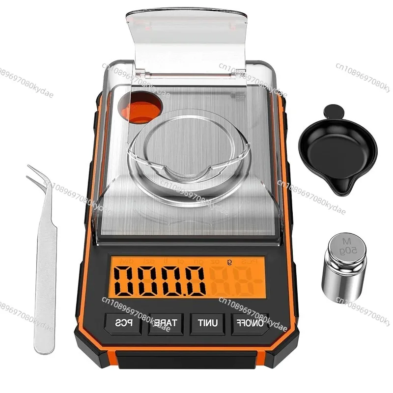 50g Portable Digital Milligram Scale,0.001g Precise Graduation,Professional Pocket Scale with 50g Calibration Weights Tweezers