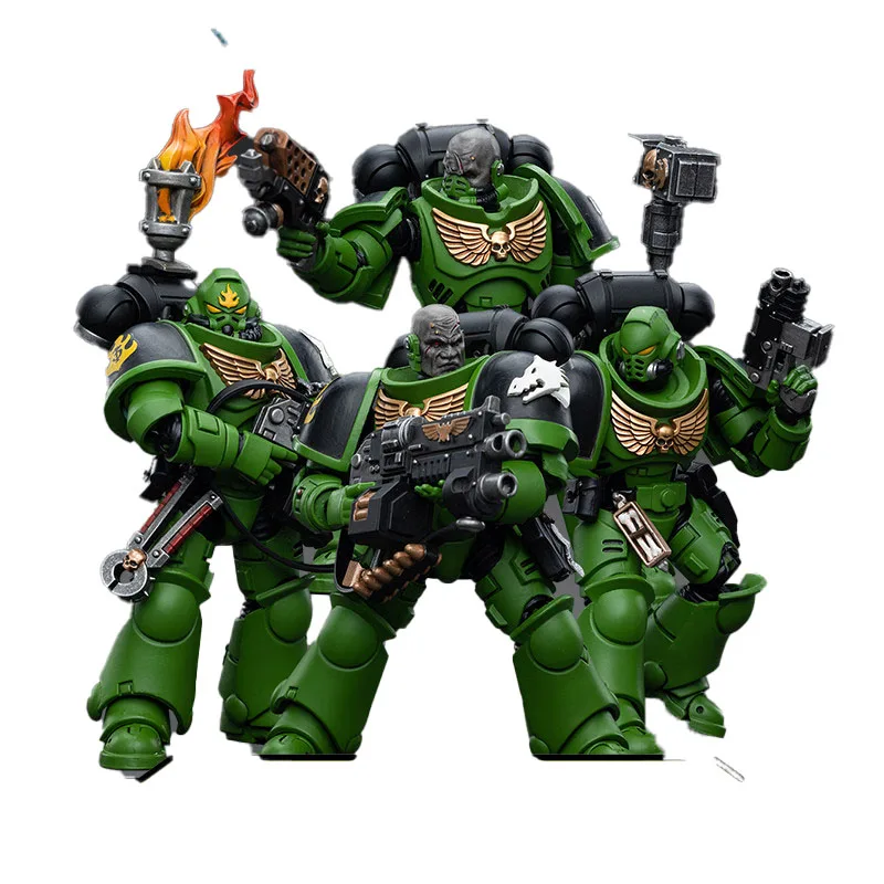 In Stock JOYTOY WARHAMMER Salamanders Assault Intercessors Sergeant Krajax Tsek'gan Brother Haecule Tol'vak Robot Action Model