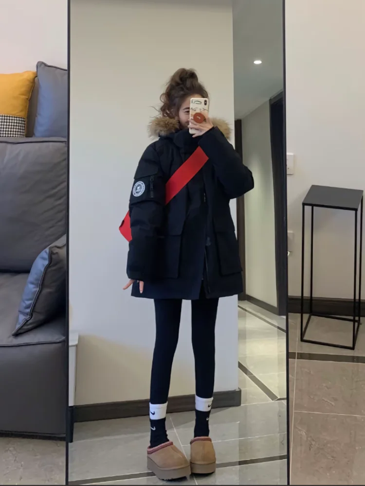 

Parkas Kawaii Womens Autumn Plush Short High-Grade Fashion Students Athletic Long-Sleeved Light Fabric Coated Simple European OL