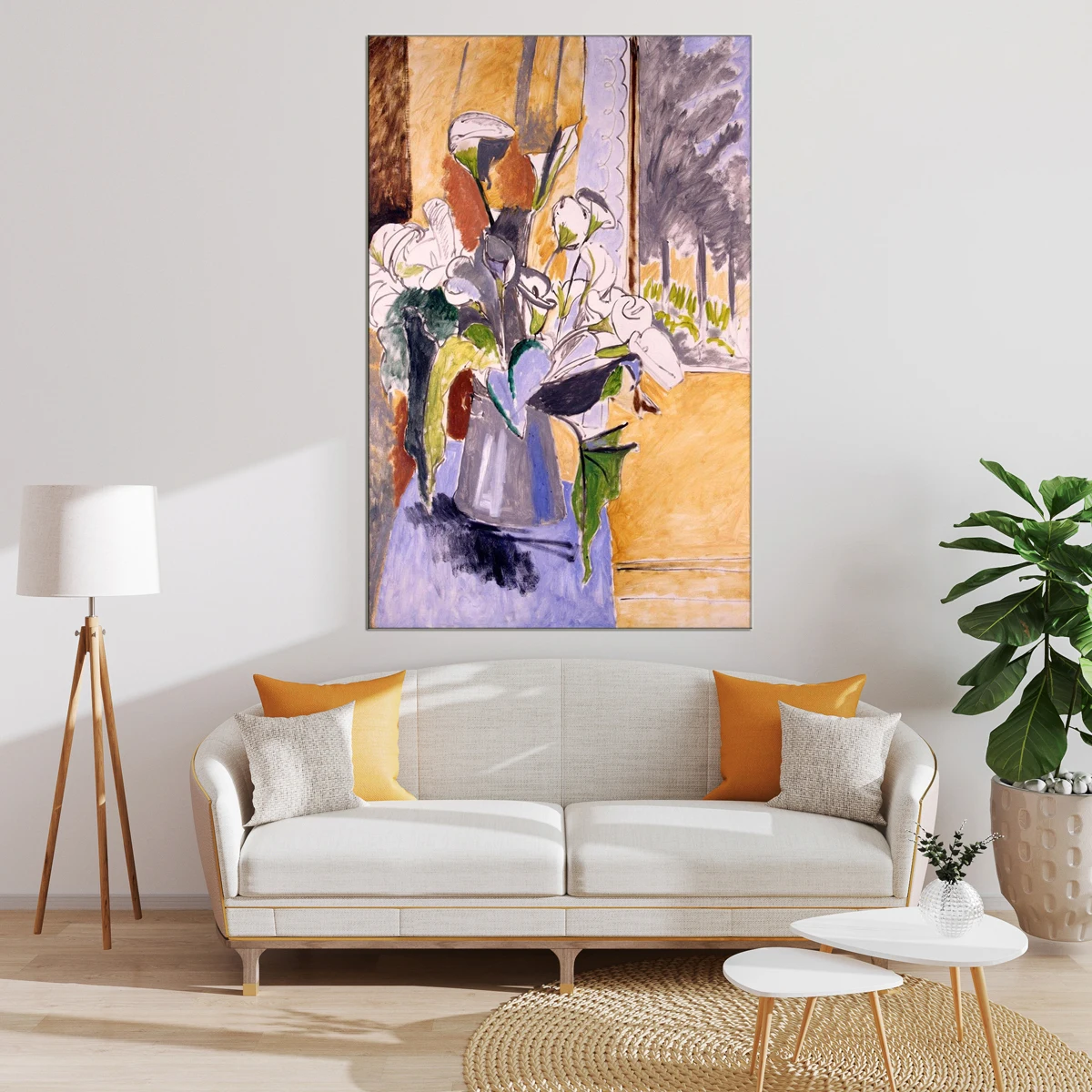 Bouquet of Flowers on a Veranda 1912, Henri Matisse Oil Painting Reproduction On Linen Canvas Famous Floral Still‑Life Wall Art
