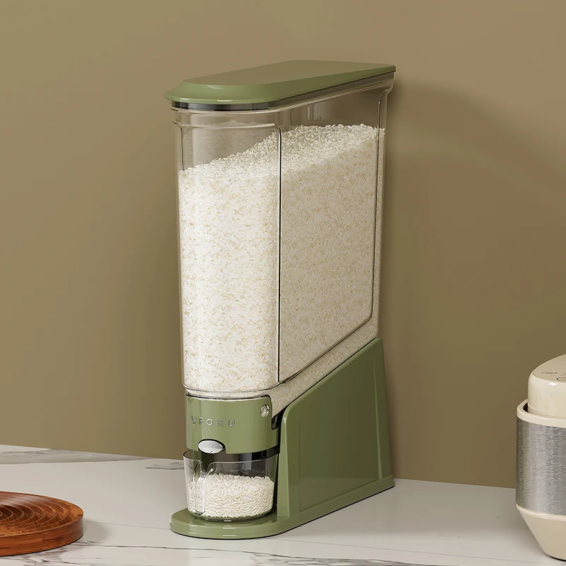 UFORU Kitchen Item Free Press Type Rice Drum Household Insect-Proof Moisture-Proof Sealed Food Grade Organize Rice Box