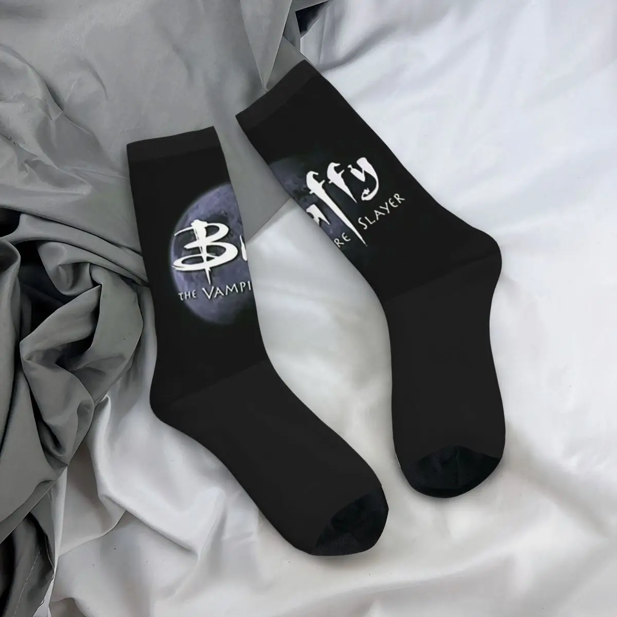 Buffy die Vampir Slayer Socken Harajuku Schweiß absorbierende Strümpfe die ganze Saison lang Socken Zubehör für Männer Frau Geschenke