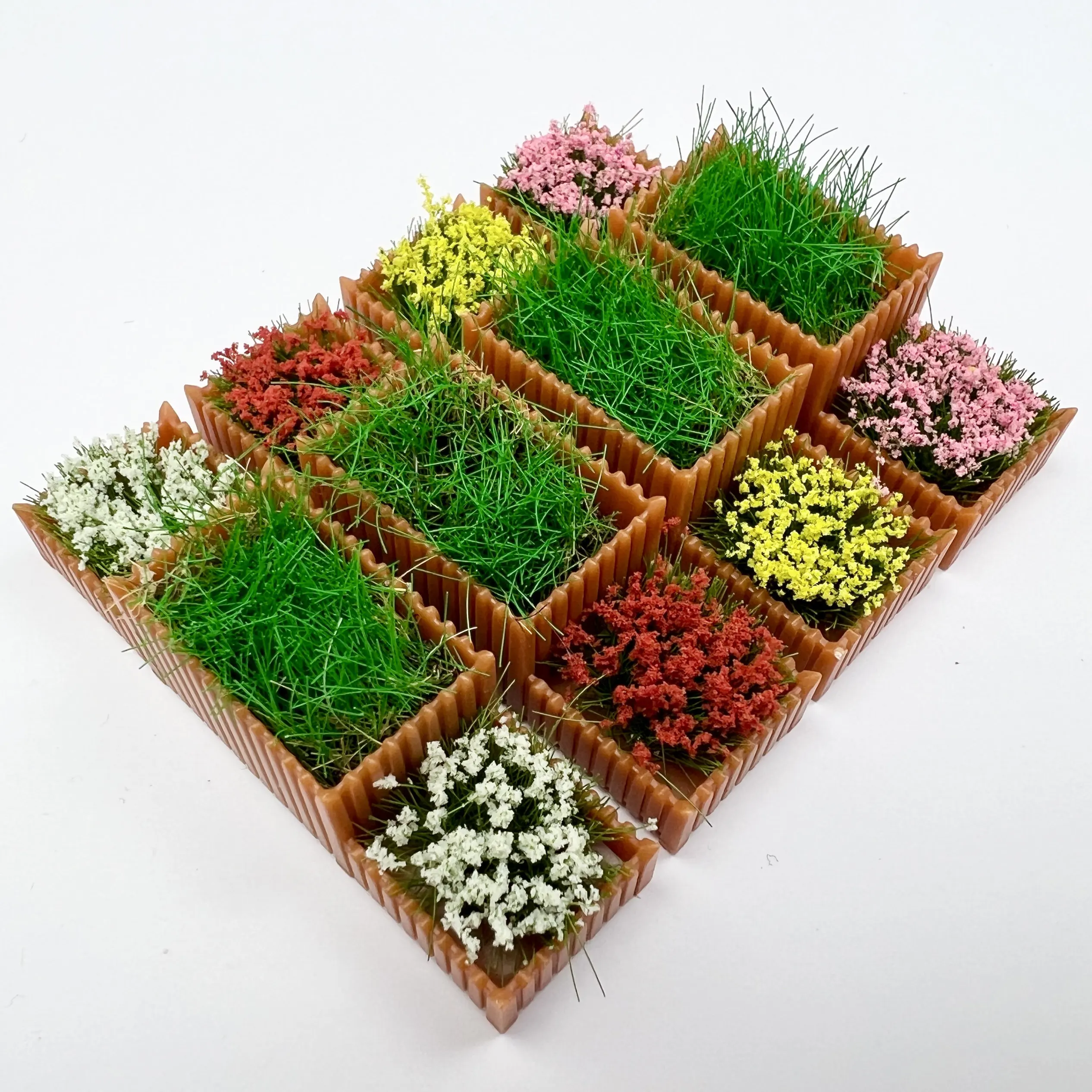 

Simulation Flower Bed Model Kits Building Sand Table Flower Grass Plants Materials for Decorative Garden Street Road Diorama 1Pc