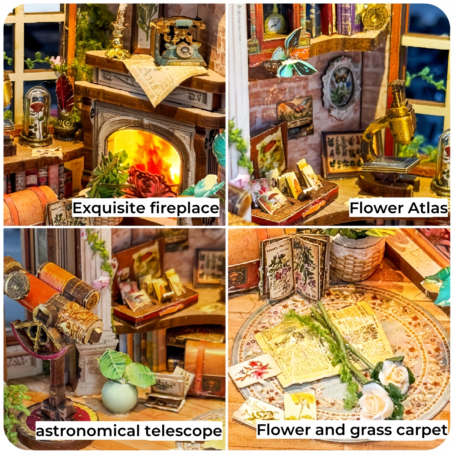 DIY Book Nook Dreamland Floral - Model Kit Studio บทวิจารณ์และราคา