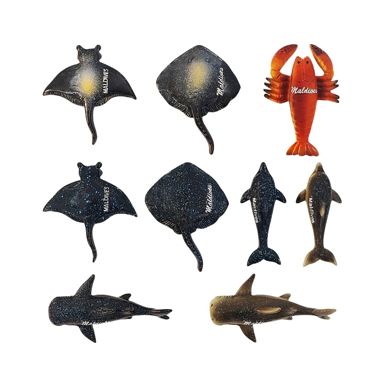 مغناطيس ثلاجة مجسمة ثلاثية الأبعاد ، ديكور منزلي ، مشغولات يدوية مضحكة ، نباتات بحرية مالغطس ، تذكارات تذكارية للسفر ، مشغولات يدوية #5