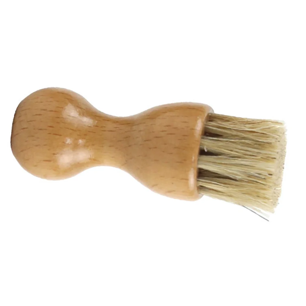 

1 pc Pig Hair Wooden Handle Multifunctional Shoes For Cleaning Oil Pan Surface Shoe Care Tool Brush For Shoes Wooden Brush