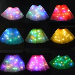 Kids Girl Fairy Light Up Tutu Magic Skirt Cat Ear Headband Glow Fancy Party Costume Cosplay Halloween Christmas Birthday Gift