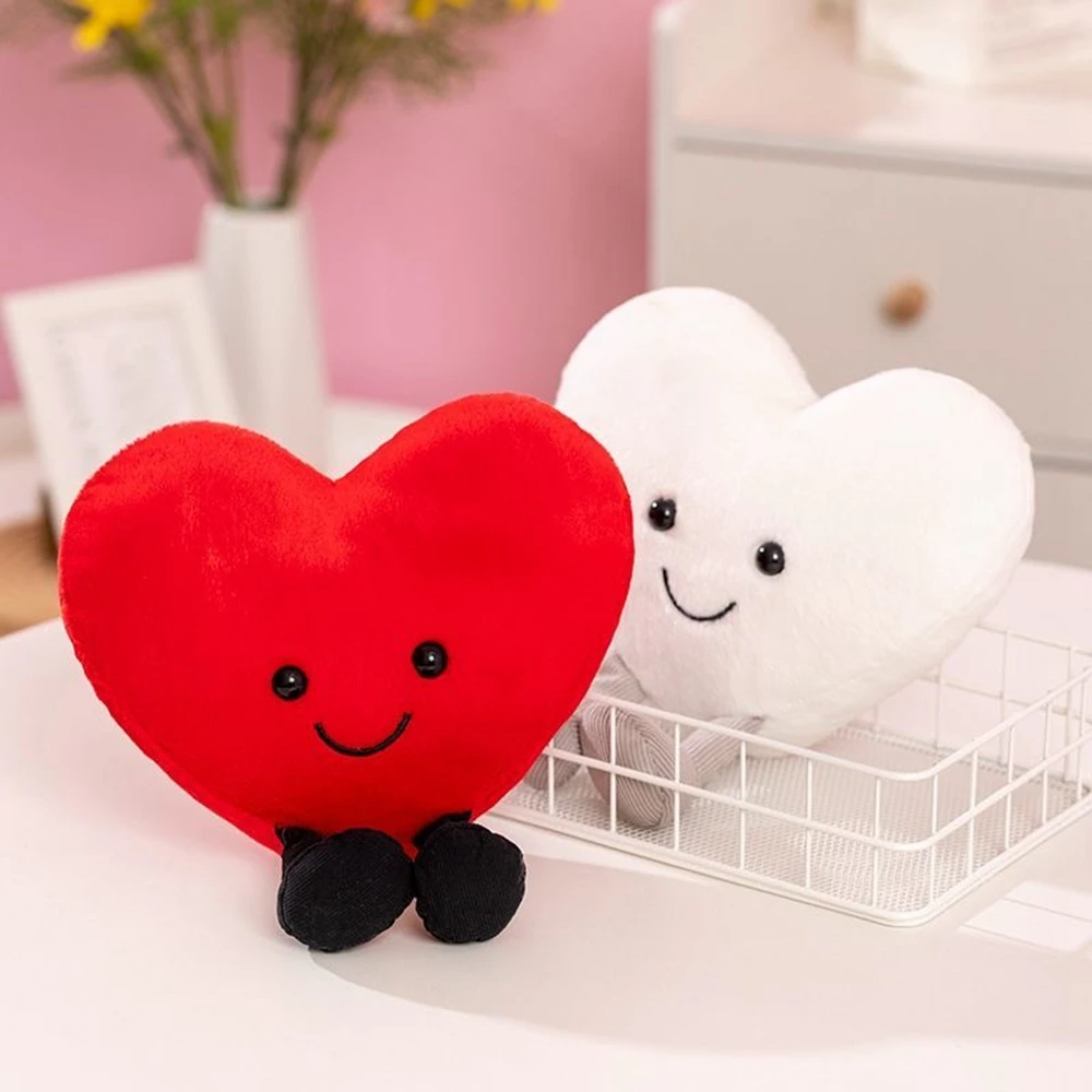 18cm Heart-Shaped Pillow Throw Pillow Plush Toy Delicate Funny  Soft Cartoon Doll Home Decor Comfortable Fun Gift Birthday Gift