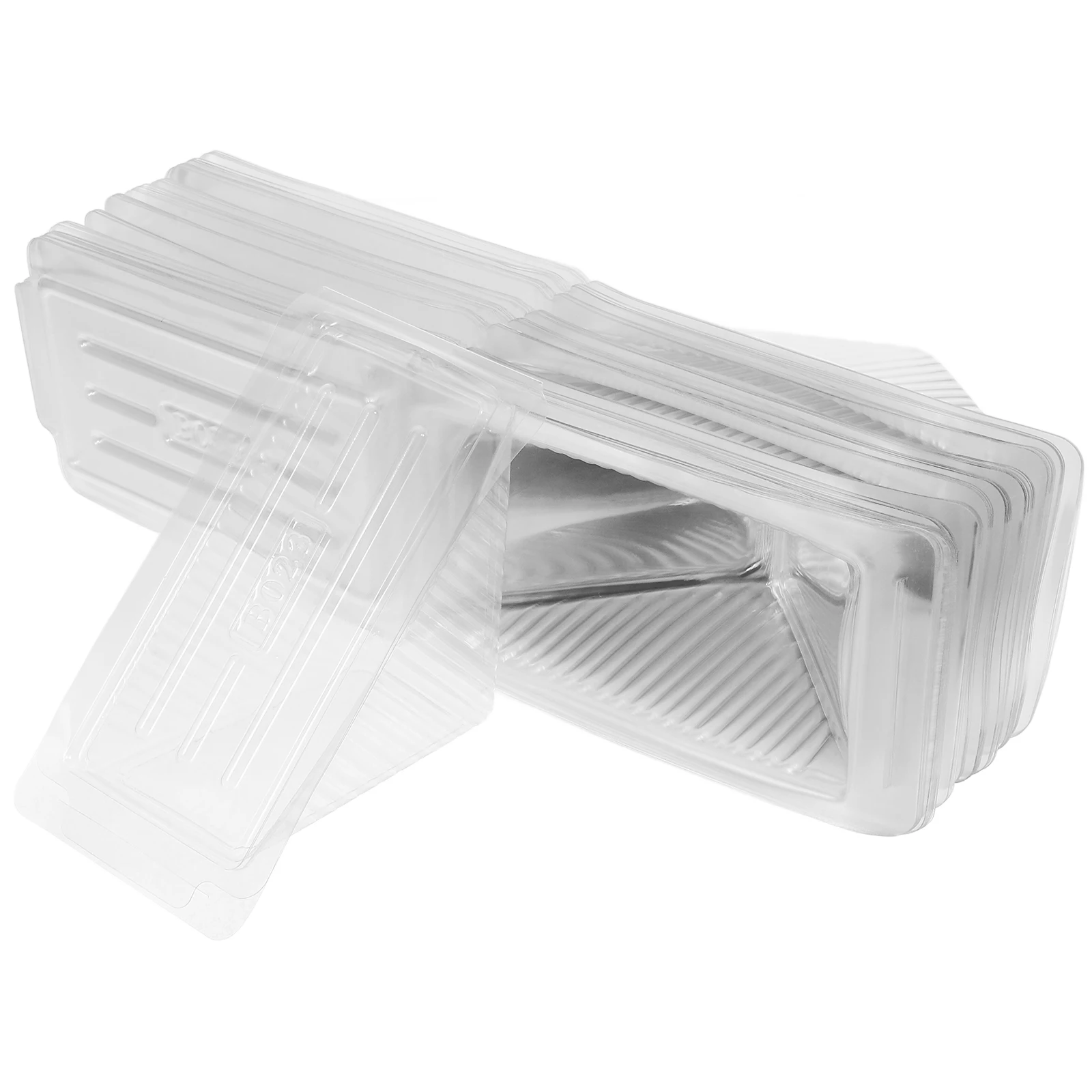 

200pcs Sandwich Box Disposable Triangle Cake Friendly Food Slice Plastic Waterproof Storage Case