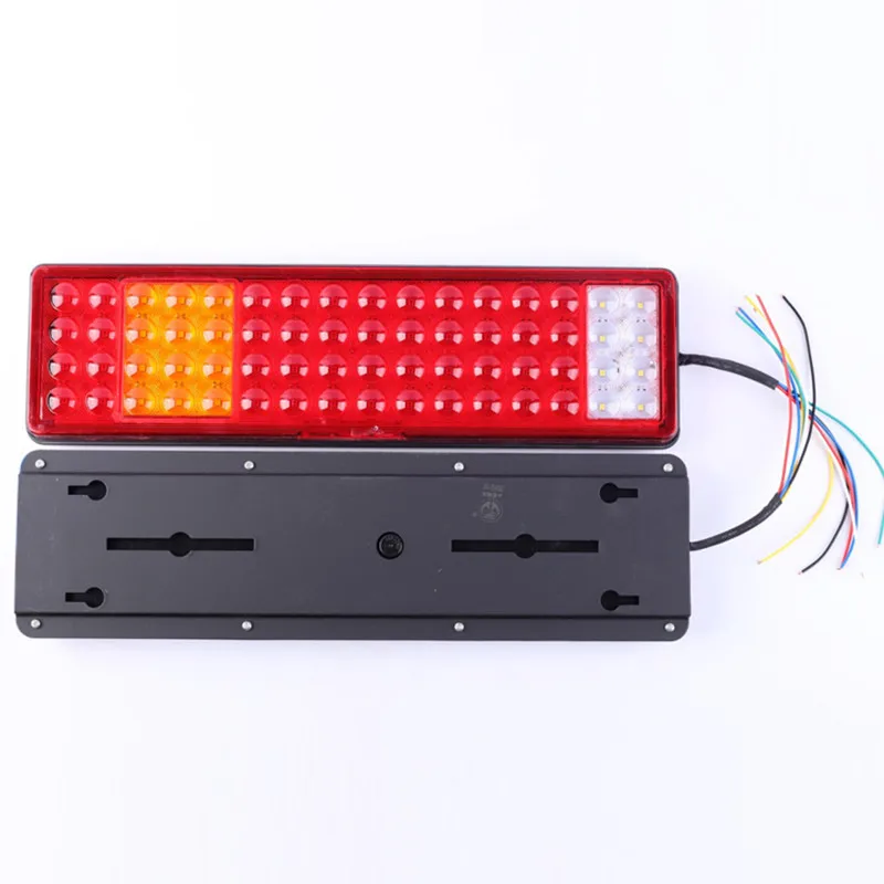 2pcs Truck tail light 24V LED waterproof rear reversing brake light running light trailer universal Warning Flowing Signal Light