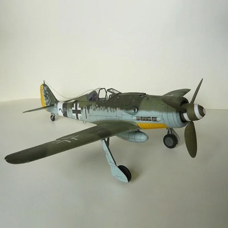 1:33 Scale Germany FW 190 D-9 WWII Fighter Aircraft PAPER Model KIT Handmade Toy Puzzles Military Model