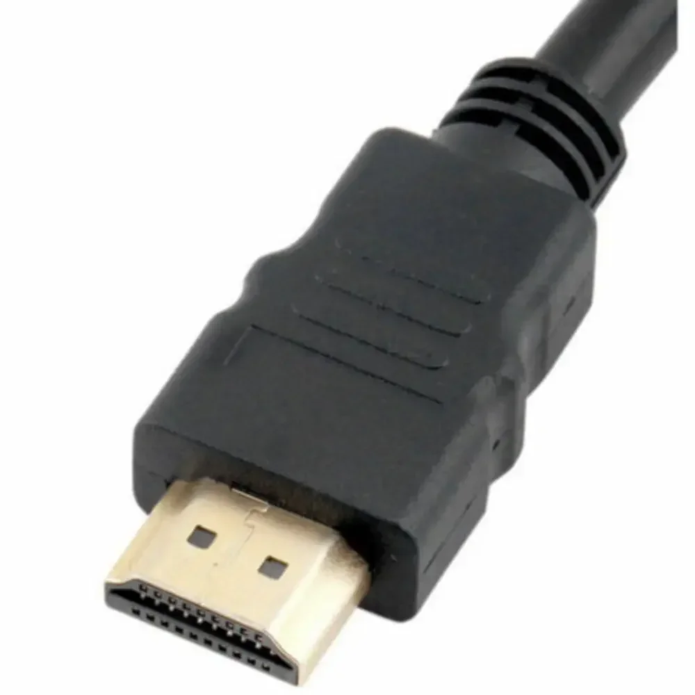 Caliente Compatible con HDMI 2 puerto Dual Y Splitter HD 1080P V1.4 Macho a hembra doble Cable adaptador 1 en 2 de convertidor de Cable de conexión