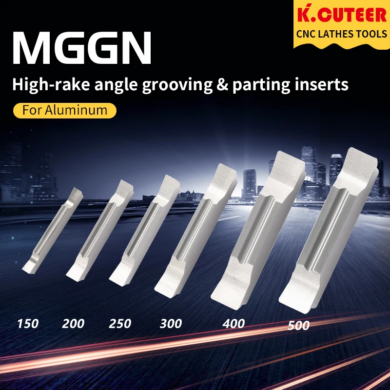 Image of MGGN150 MGGN200 MGGN300 MGGN400-LH H01 Hartmetalleinsätze, Nuteinsätze, CNC-Schneidwerkzeug zur Bearbeitung von Aluminium und Kupfer