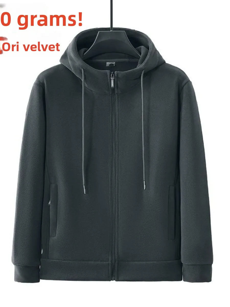 

Мужская толстовка с капюшоном, осенне-зимняя, повседневная, теплая, спортивная, открытая, свободного кроя, с воротником-стойкой, яркая...