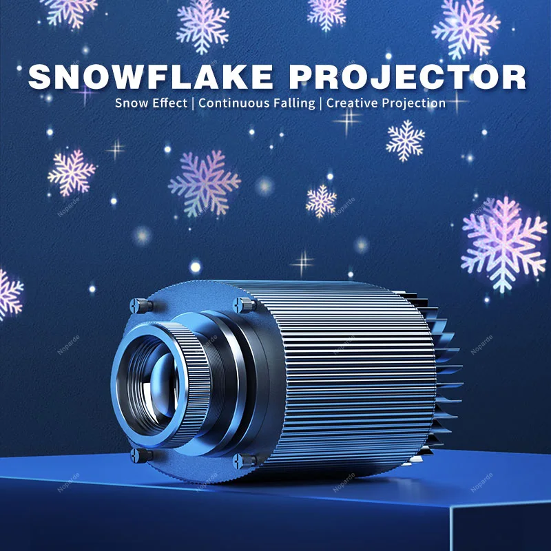 Snow projection light logo store company interior wall falling flow map atmosphere creative decorative lights