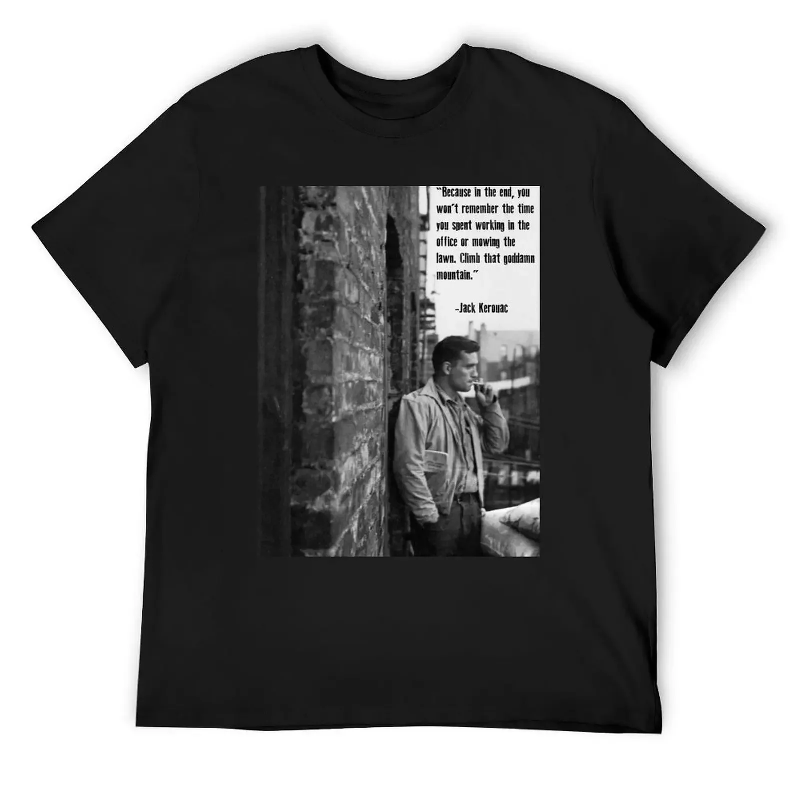 Jack Kerouac Poster T-Shirt plus sizes anime figures summer top black t shirts for men