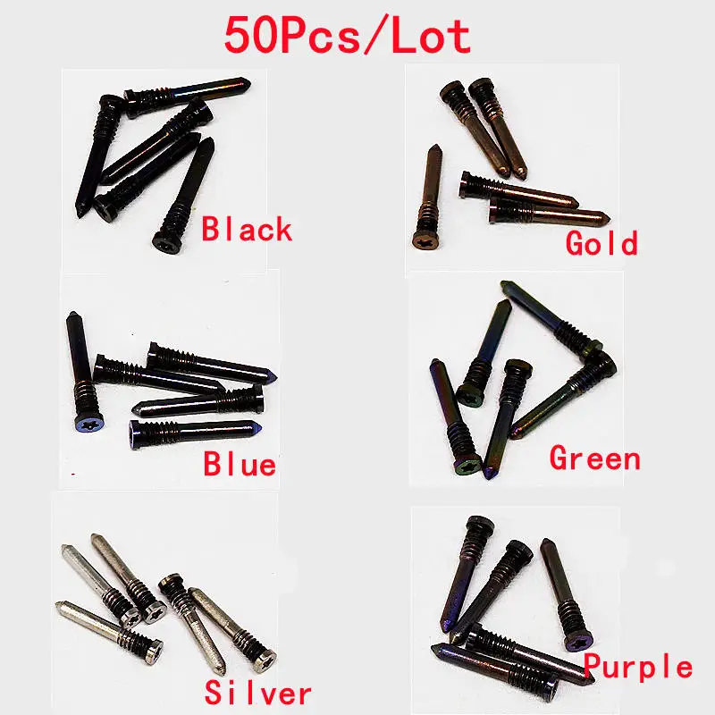 

50pcs Back Cover Screw for iPhone 11 12 13 Pro 14 X XS Max 5S 6S 7 8 Plus Bottom Dock Connector Five Star Pentalobe Screws