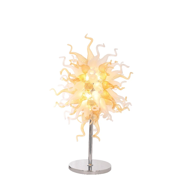 White blue Murano blown glass desk lamp Bedroom reading lamp Floor lamp