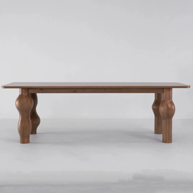 Retro solid wood dining , modern design,wooden desk, minimalist long table