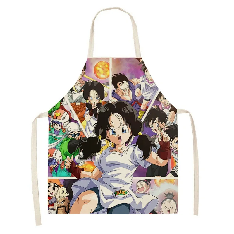 Кухонный фартук в стиле аниме Guku, фартук без рукавов Dragon Ball для взрослых и детей, фартуки для домашней уборки, фартуки для домашнего ужина, аксессуары