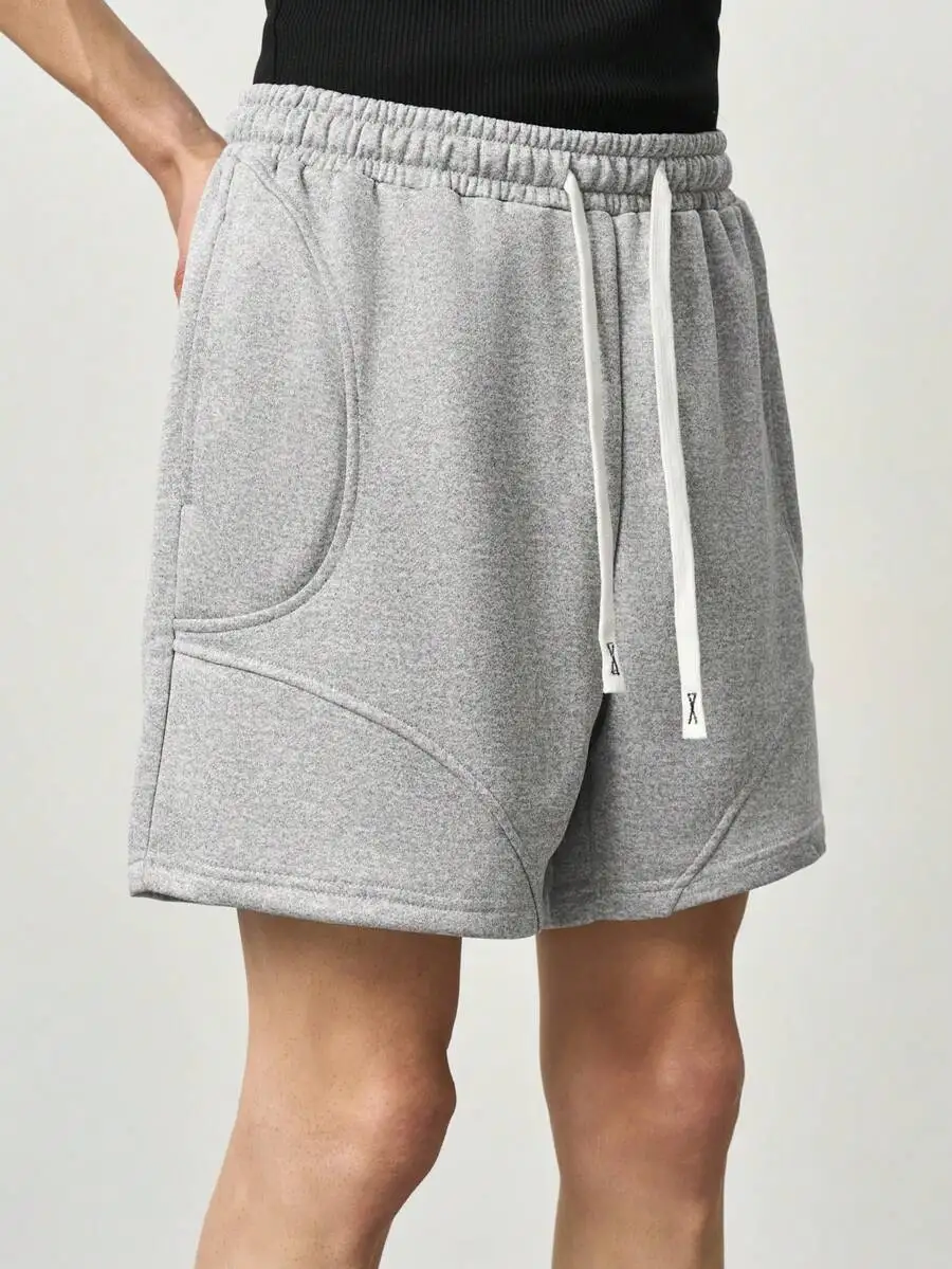 

Mens Casual Drawstring Waist Shorts With Frayed Edge For Summer Everyday Wear