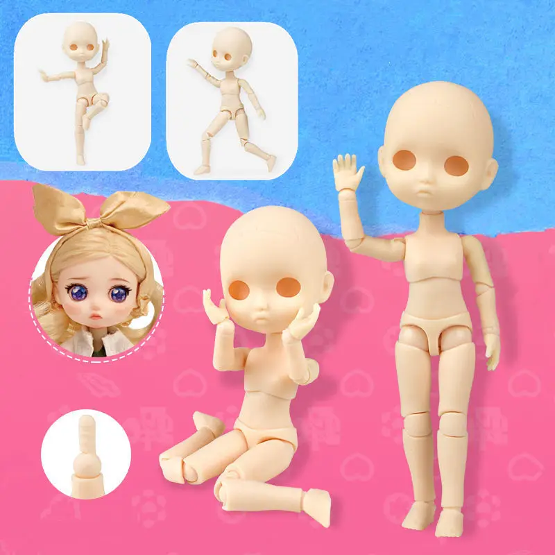 15cm Doll Accessories 40 Joints Movable Body Ob11 Doll Girls Play House Diy Practice Makeup Toys