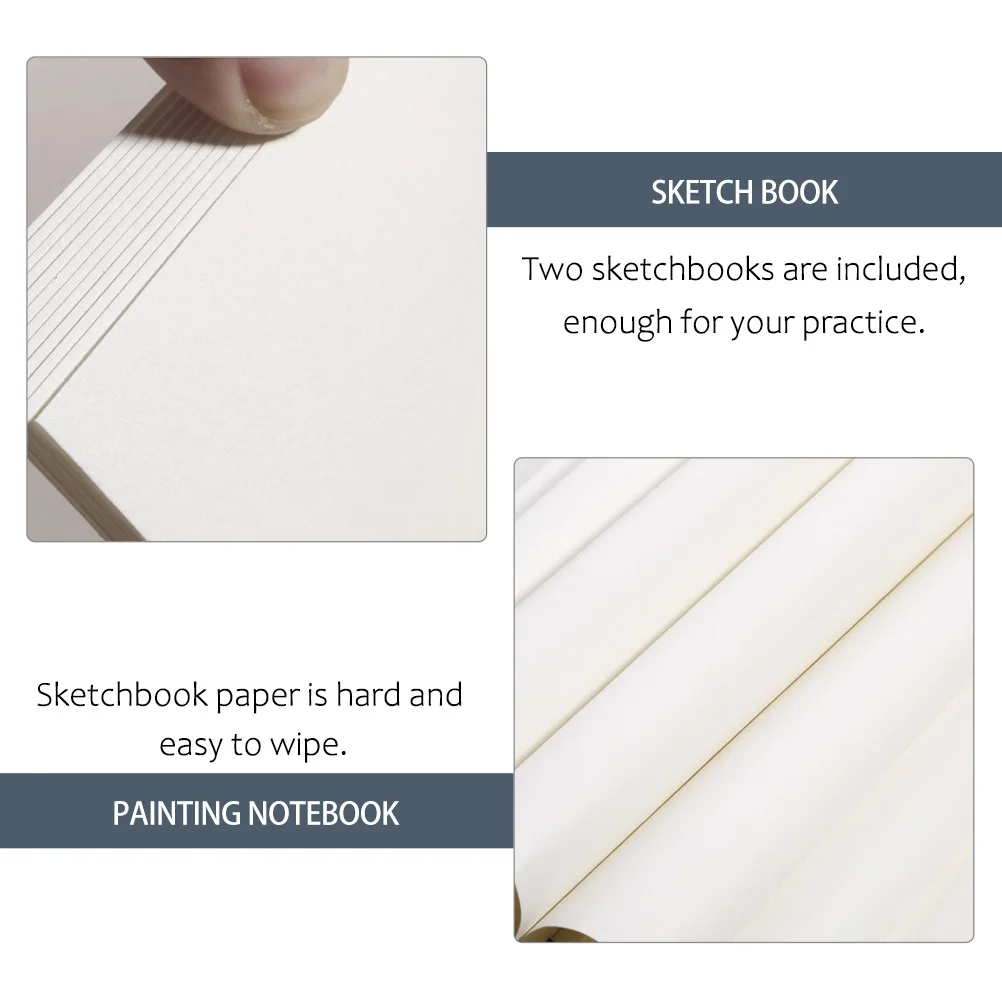 

2Pcs Sketch Book Durable Art Paper Creative Painting Book for Students Portable Drawing Notebook Painting Notebook