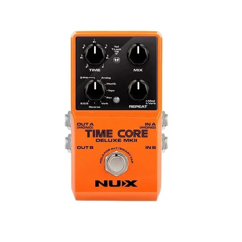 NUX Time Core Deluxe MKII efectos de guitarra eléctrica, pedal de retardo versátil, 7 tipos, bucle de frases, accesorios de guitarra