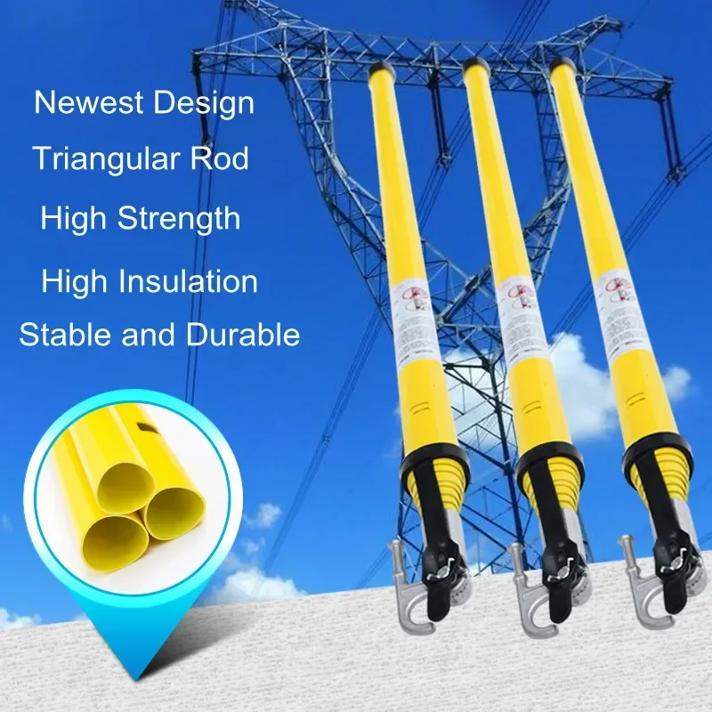 3-15M Electric Triangle FRP Telescopic Hot Operating Fold  Hot Stick