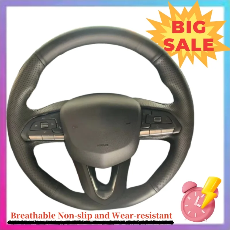 

Anti-slip Wear-resistant Genuine Leather Steering Wheel Covers Are Hand-sewn For Cadillac CT5 XT5 XT4 ATSL CT6 XT6 CT4