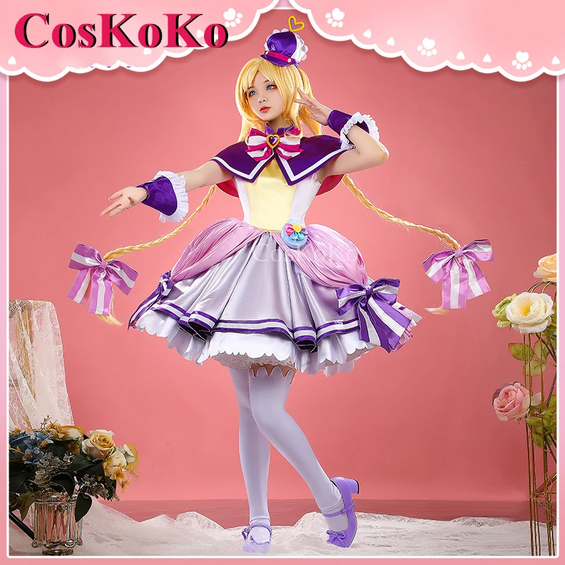 

【Customized】CosKoKo Cure Friendy/Inukai Iroha Cosplay Costumes Game Wonderful Precure! Sweet Elegant Dress Role Play Clothing