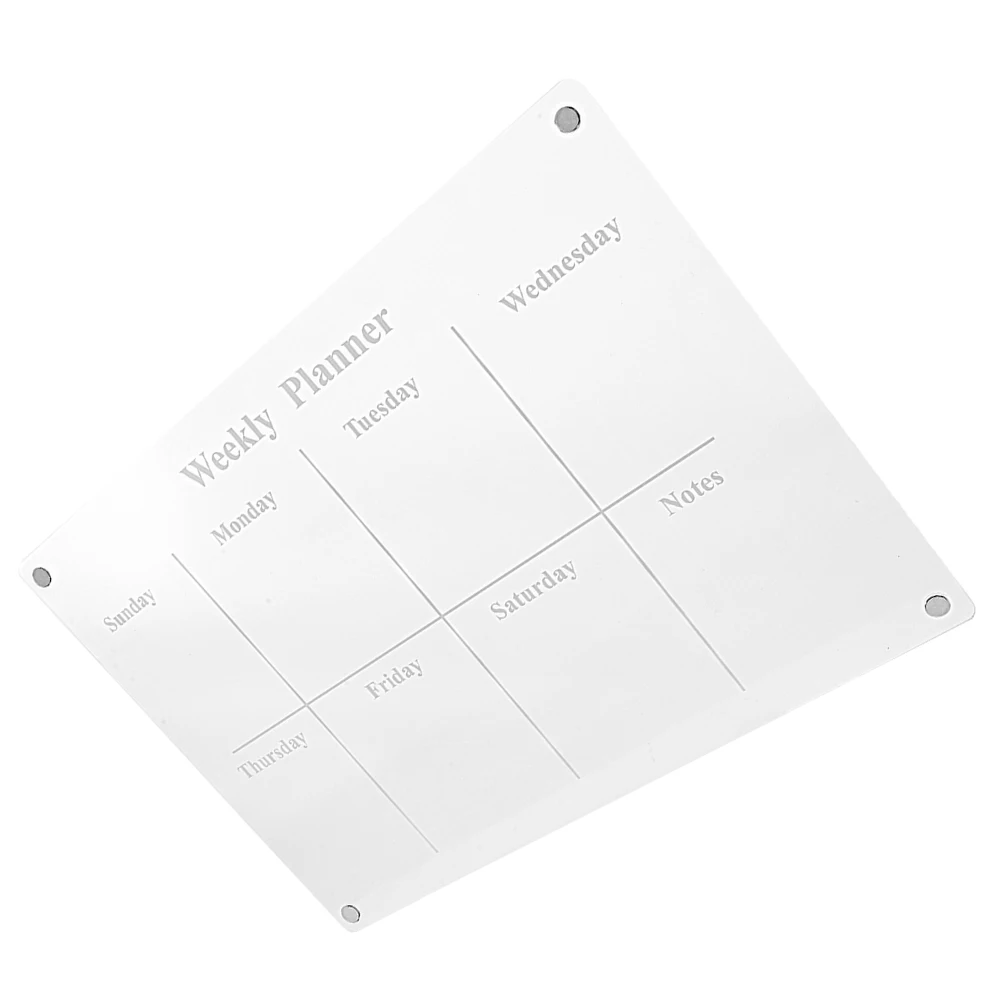 

Magnetic Dry Erase Board Reusable Fridge Planner Clear Acrylic Writing Board Refrigerator Message Schedule Organizer