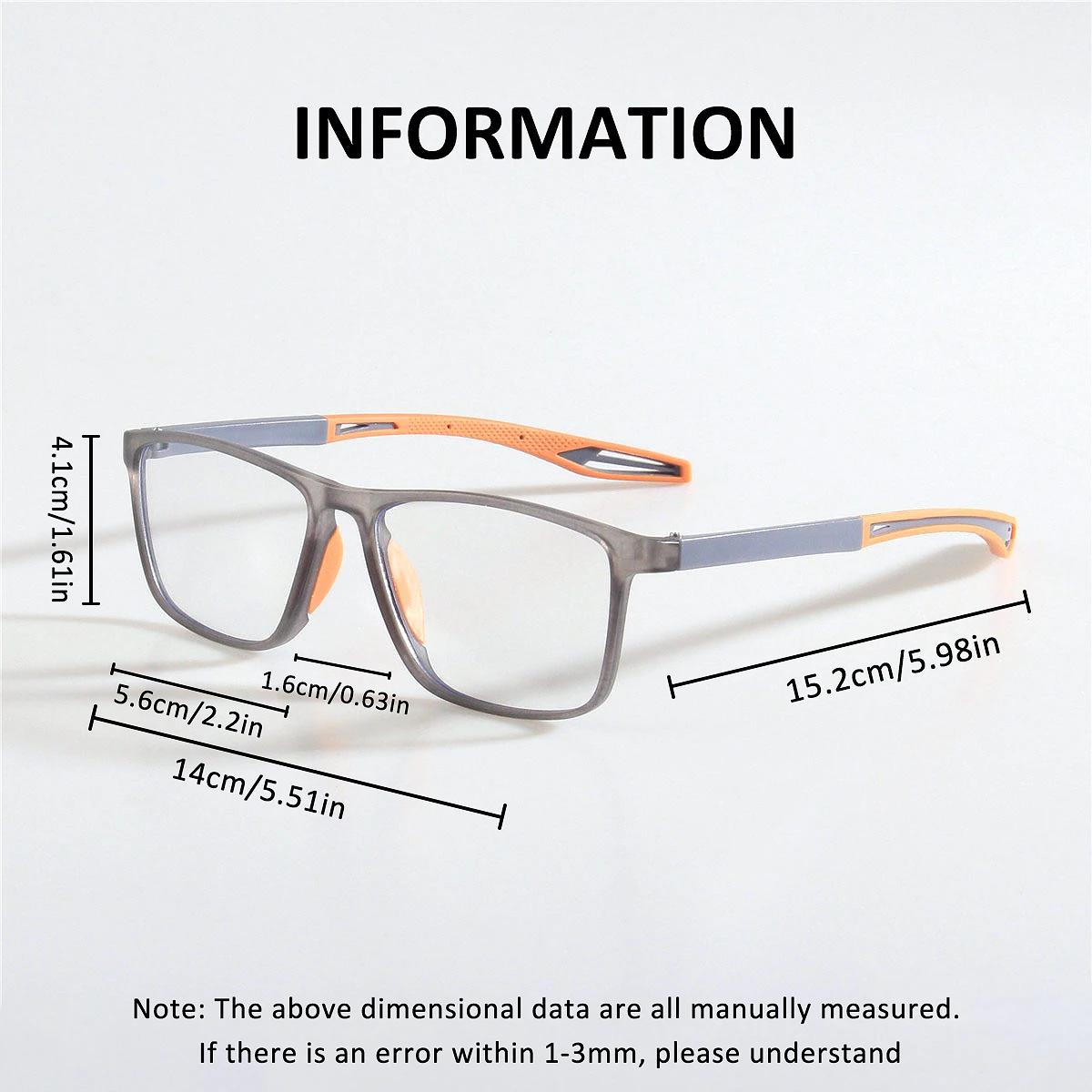 نظارات فوتوكروميك Tr90 المضادة للضوء الأزرق، نظارات مربعة جديدة للرجال والنساء، نظارات رياضية