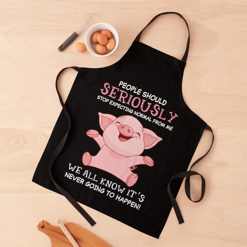 

Pig People Should Seriously , Pigs Lover Apron Waterproof Kitchen Woman bib Kitchen Handle For Women Apron