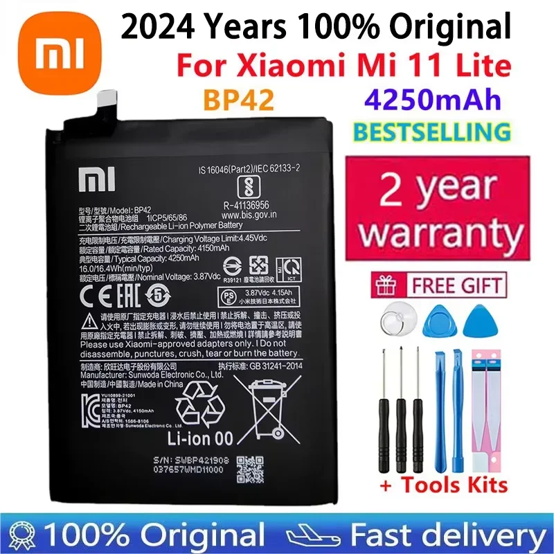 2024 Year 100% Original Battery BM4X BM55 BP42 For Xiaomi Mi 11 Mi11 Lite 11 Pro Ultra Replacement Batteries Fast Shipping