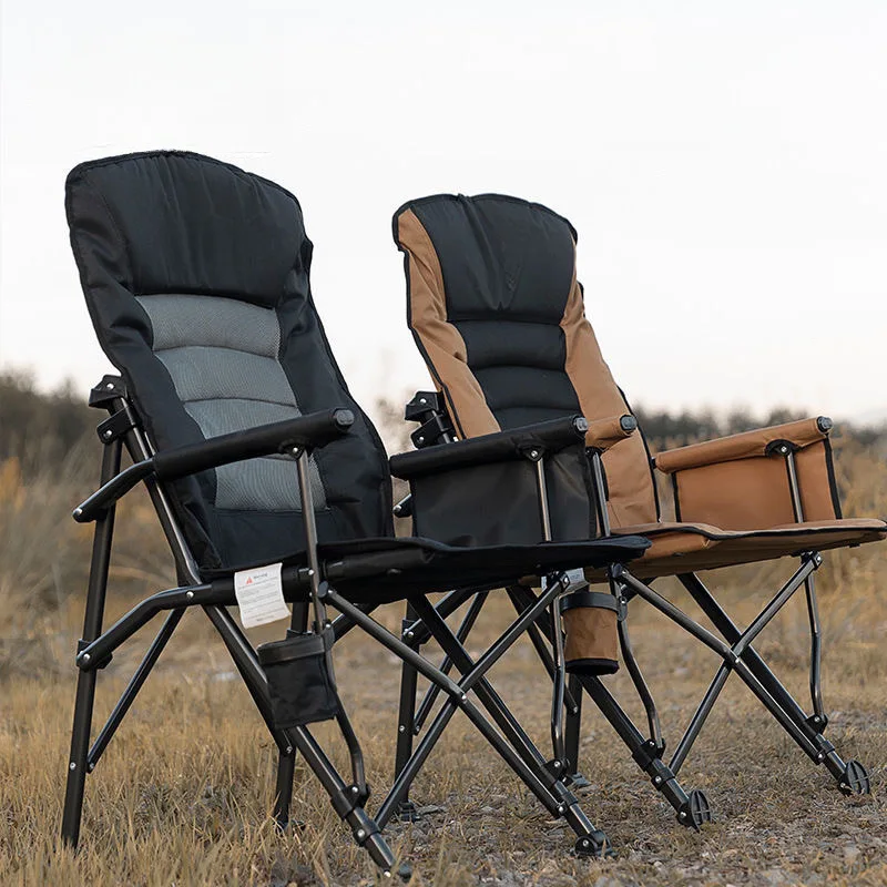 

Outdoor camping Oak folding portable storage chair Oxford cloth back beach chair camping