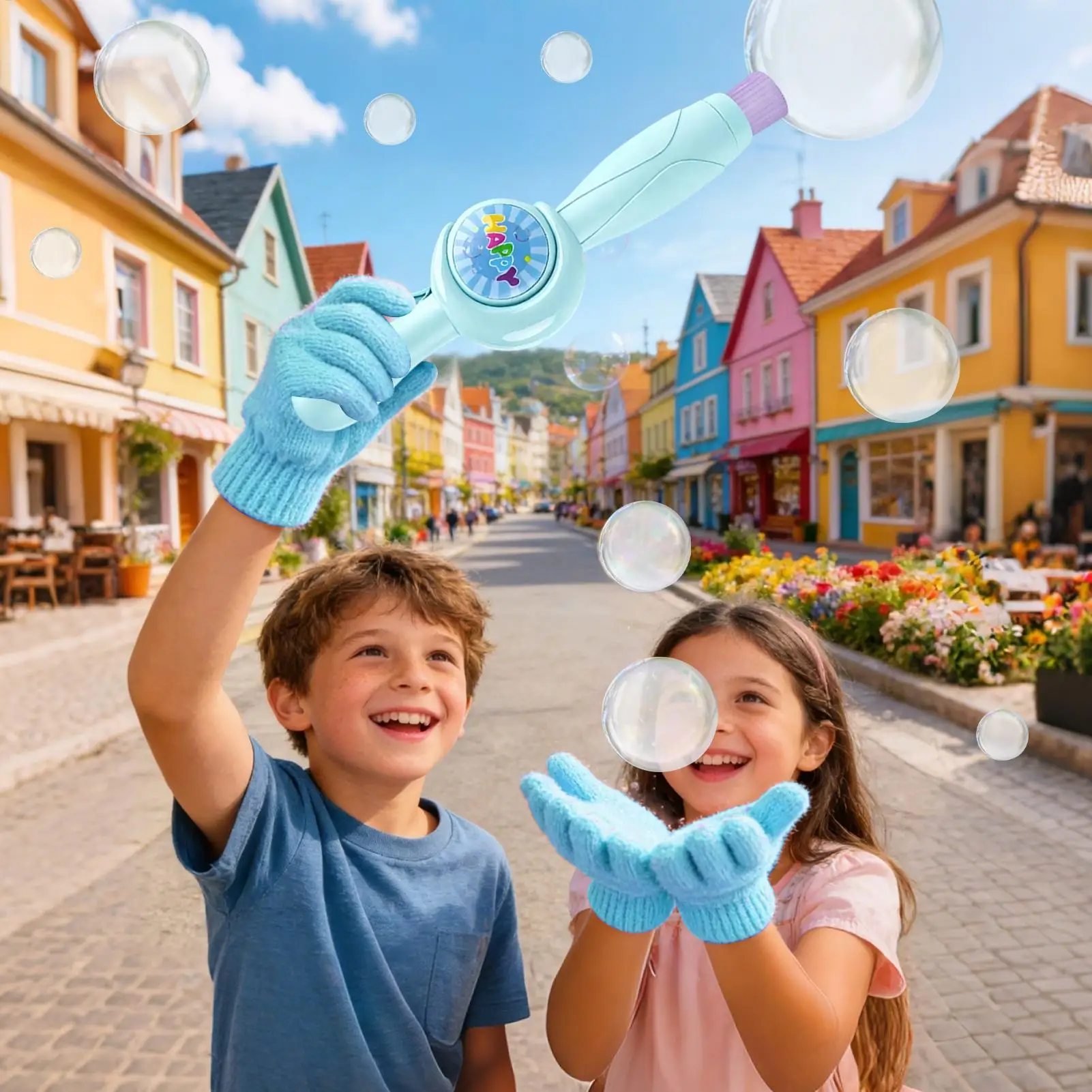 Mist Bubble Wand Oplaadbaar interactief speelgoed met kleurrijke lichten Magische Bubble Wand voor vakantieverjaardagsfeestje voor kinderen vanaf 3 jaar